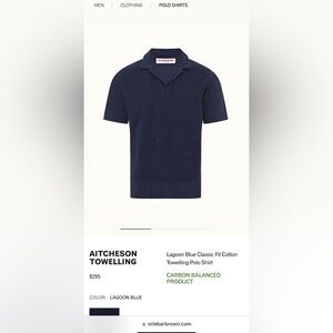 Lagoon Blue Classic Fit Cotton Towelling Polo Shirt (BRAND NEW)